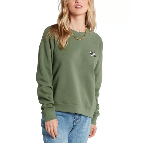  Juniors’ Truly Stokin Crewneck Sweatshirt, Green/S