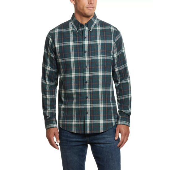  Men’s Tartan Plaid Flannel Shirt, Small