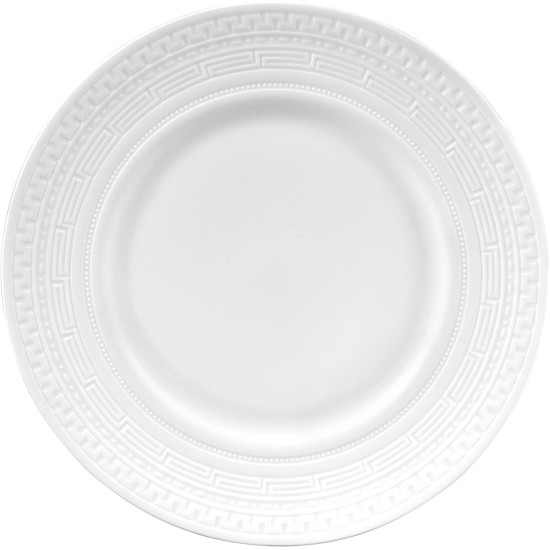  Intaglio Bone China Salad Plate, White, 9”