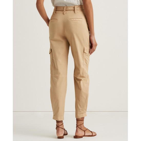 Lauren by Ralph Laurens Women’s White Micro-sanded Twill Cargo Pant 14