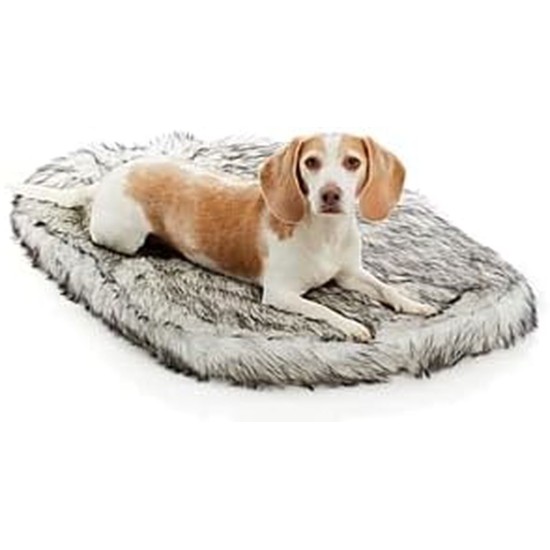 Allied Home Oval Faux Fur Pet Bed,, Black