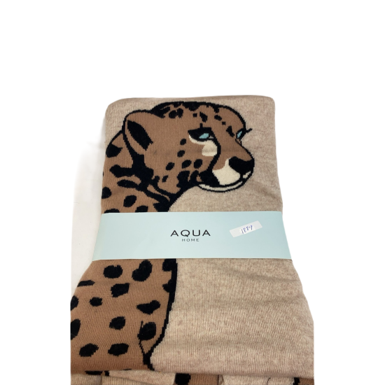  Wool Cashmere Blend Cheetah 40″ x 70″ Luxury Throw Blanket