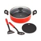  5-Pc. Nonstick Everyday Pan Set, Red