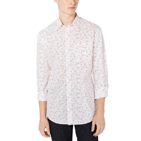  Men’s Regular-Fit Floral Ditsy-Print Shirts