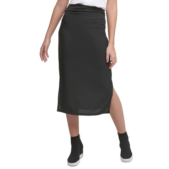  Nail Head Pencil Skirt (Black), Black, X-Large