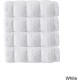  Vague Zero-Twist 100% Turkish Micro Cotton Wash Cloths, Set of 4, Silver/White/Creme/Anthracite