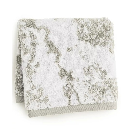  13″ x 13″ Marble Turkish Cotton Fashion Wash Towel, Gray