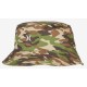  Men’s Small Embroidered Logo Camouflage Bucket Hat Cap, Green Camo