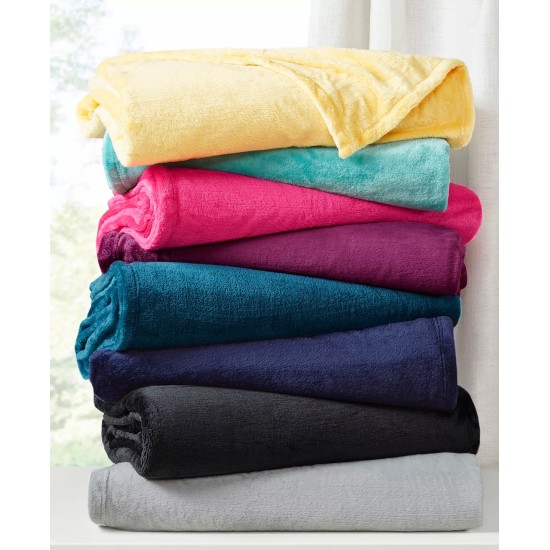  Microlight Plush Oversized Blanket Bedding, Navy, Twin/Twin XL