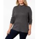  Women's Plus Size Cotton Mock-Neck Top Sweaters