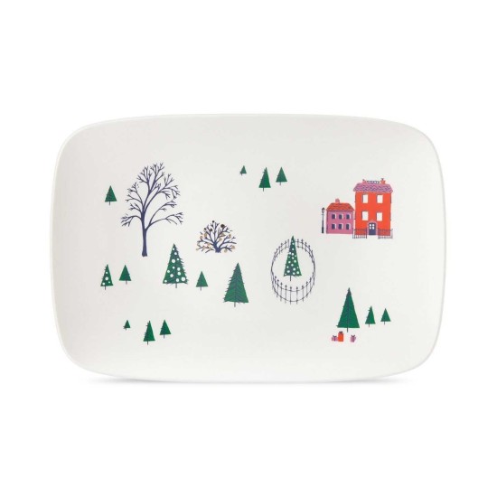 Kate Spade Arbor Village Oblong Platter 15.75″ Lenox Christmas Holiday NIB