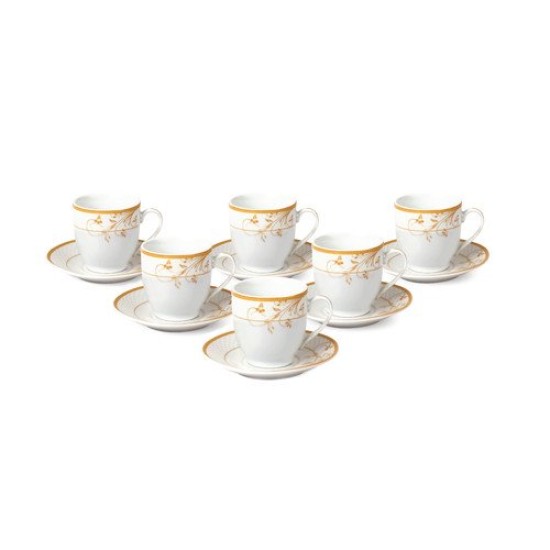  Floral Rosalia Design Espresso Set (Service for 6), Gold