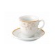 Lorren Home Trends Set of 4 Floral Design Tea/Coffee Set, Gold