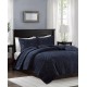  Harper Quilted Velvet 3-Pc. Coverlet Sets, Navy, King/California King