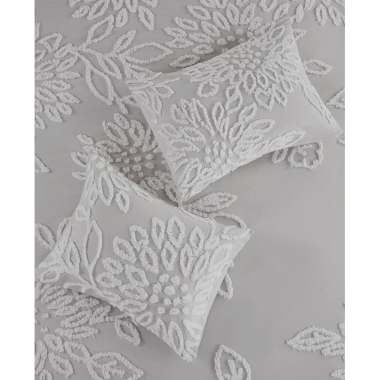  Veronica Full/Queen 3-Pc. Tufted Cotton Chenille Floral Coverlet Set