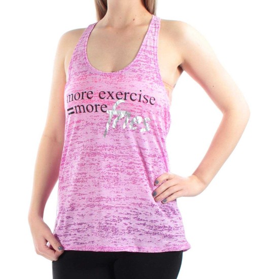  Womens Active Juniors’ Braided-Back Graphic Tank Tops