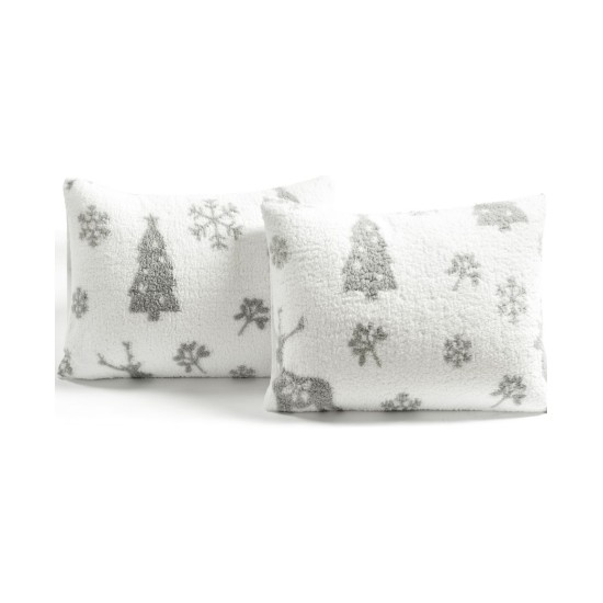  Winter White Holiday Twin 2pc White/Gray, Twin