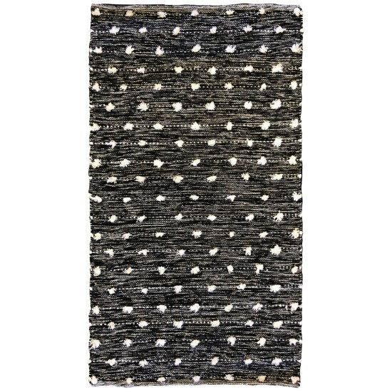 Cotton Tufted-Dot 27″ x 45″ Accent Rug Bedding, Charcoal