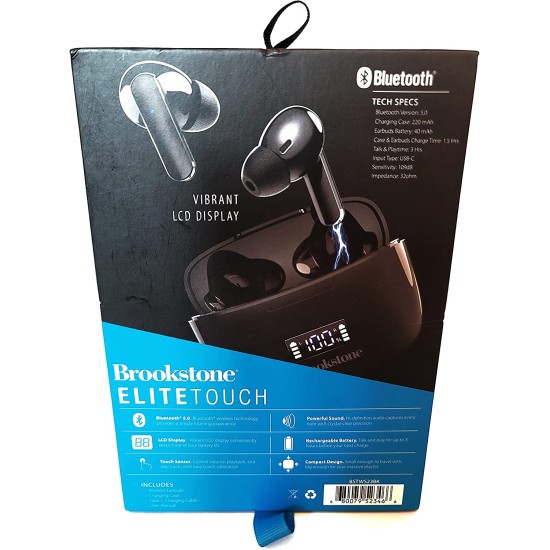  EliteTouch True Wireless Bluetooth Earbuds – Black