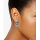  Silver-Tone Crystal & Imitation Pearl Drop Earrings