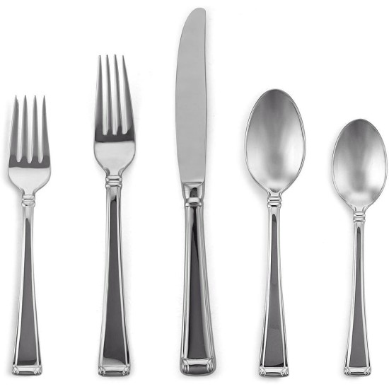  Column 5-Piece Place Setting, Stainless, Silver