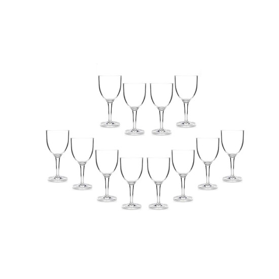  Collection Acrylic Wine Glass, Clear, One
