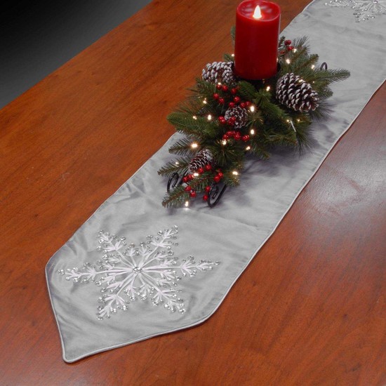  Company 13″ x 72″ Table Runner with Snowflake Design