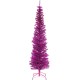  Artificial Christmas Tree, Purple Tinsel, Includes Stand, 6 feet