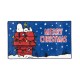  Peanuts Snoopy and Woodstock on Doghouse Merry Christmas Accent Area Rug, 18 x 30, Navy