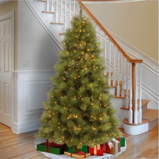 Puelo 7.5ft. Pre-Lit Arcadia Pine Mix, Artificial Christmas Tree W/ Glitter