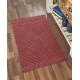  Textured Solid Rug with Fringe Bedding, Brown, 27 x 45