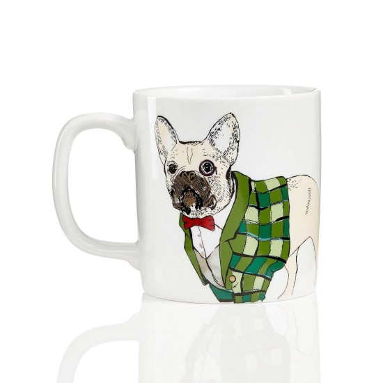  Dog Porcelain  Mug (White, 14.1 Oz)