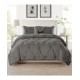  Home London 4pc Comforter Set, Queen, Gray