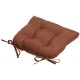  Micro Fiber Reversible Chair Pad, Chocolate, 16 x 15 x 3 inches