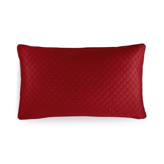  Quilted Damask 14″ x 24″ Decorative Pillow, Garnet