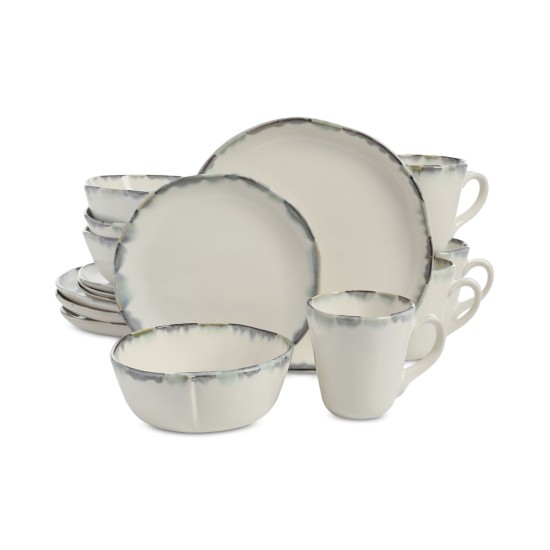  Elite Cezanne 16-piece Dinnerware Set, Cream (MISSING 2 BOWLS)