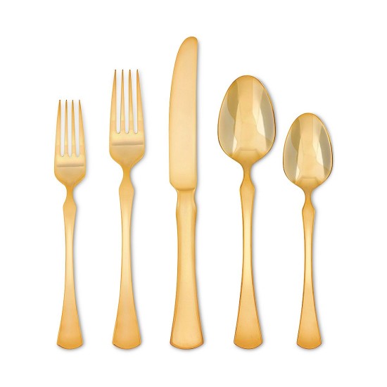  Skandia Refined Gold-Tone 5-Pc. Place Setting (MISSING SALAD FORK) SET OF 4