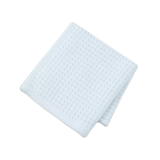  Waffle Wash Towels Bedding, White, 13×13