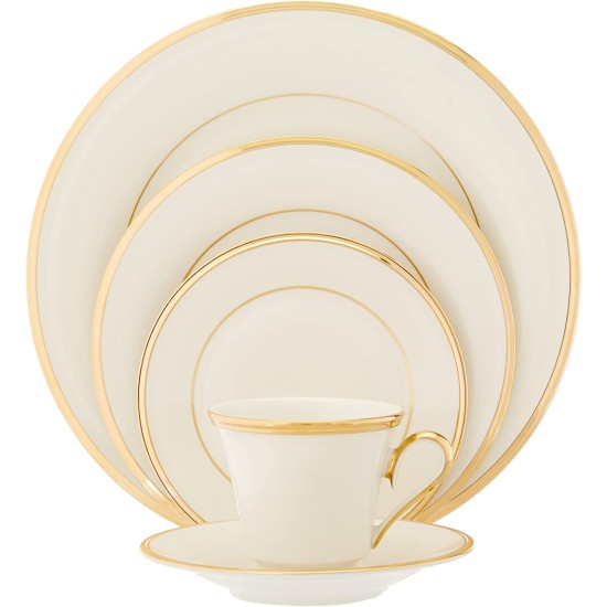  Eternal 5-Piece Place Setting, Ivory/Gold