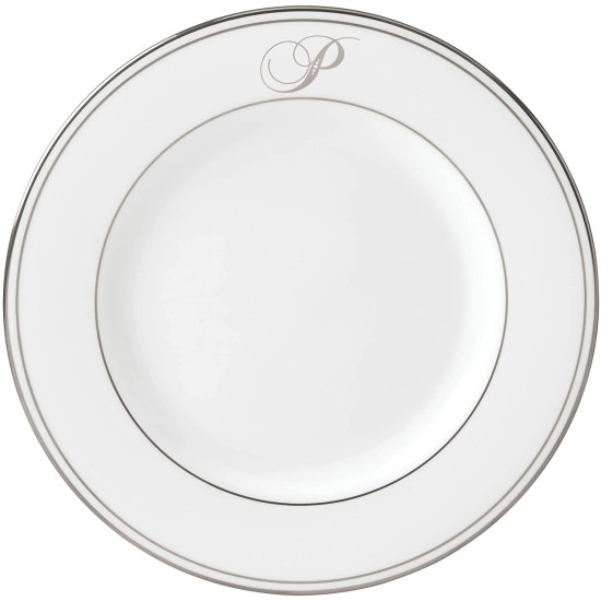  Federal Platinum Script Monogram Dinnerware 8.25” Salad Plate, P