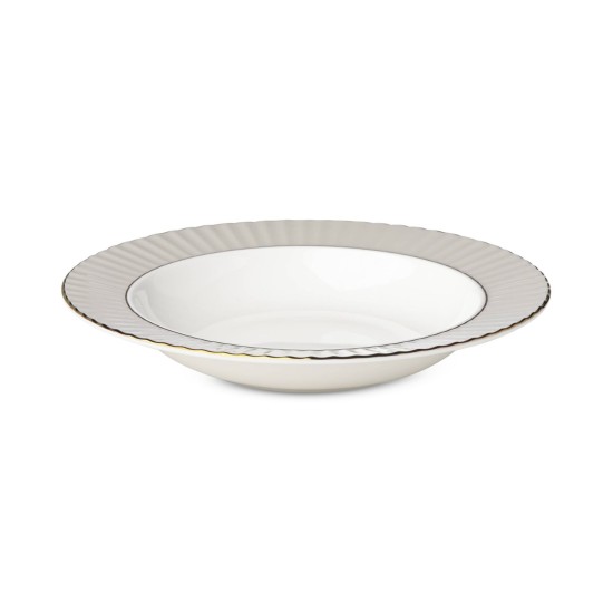  Pleated Colors Salad Plate, 8.5'', Taupe/Gray