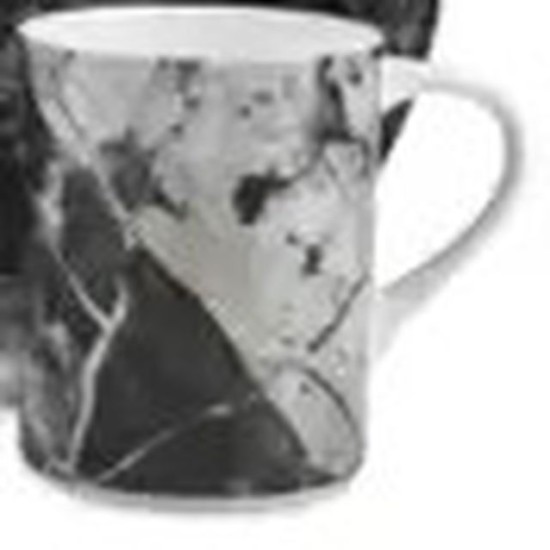 Mikasa Aiden Platinum 11.75oz Mug, Black Marble