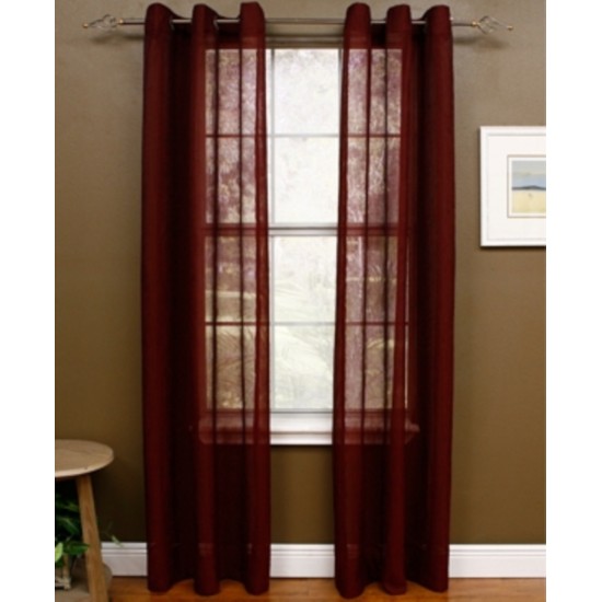  1-Panel Preston Window Curtain, Red, 48X95, Merlot