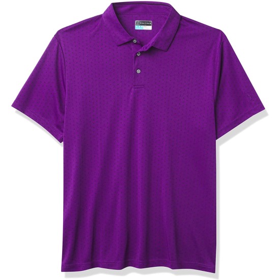  Men’s Short-Sleeve Polo T-Shirt, Purple, Small