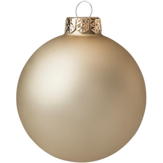 2.75 in. Gold Matte Glass Christmas Ornament (PACK OF 6)