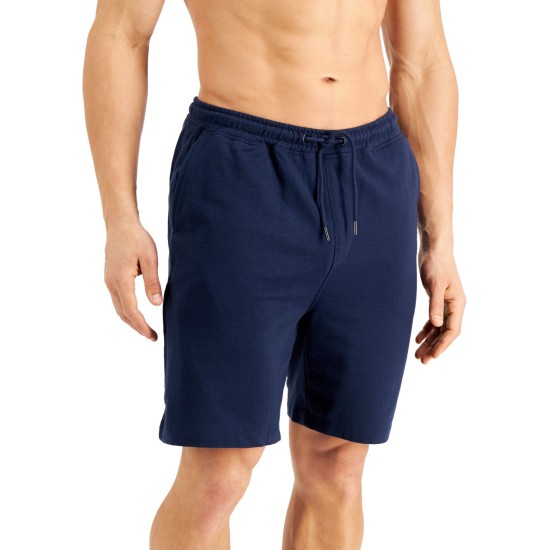 Mens Moisture-Wicking Pajama Shorts, Small, Navy