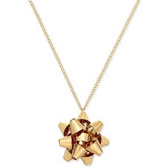  Women’s 36-in Holiday Bow Pendant Necklace Gold