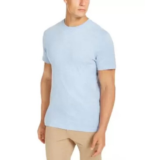  Men’s Solid Crewneck T-Shirt, Small, Blue