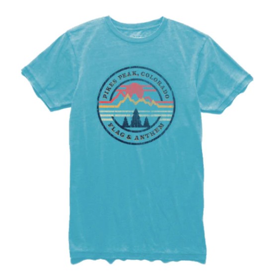 Flag & Anthem Pikes Peak T-shirt, Blue, X-Large