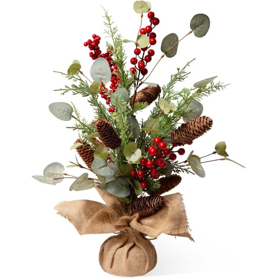 20 in. Christmas Floral Table Tree Decor